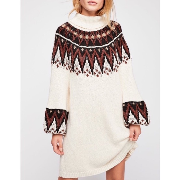Free People Dresses & Skirts - Free People Scotland Sweater Dress In Ivory